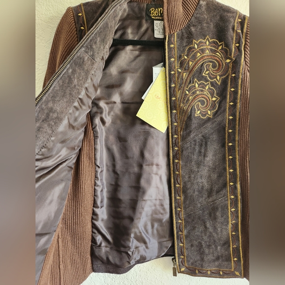 NWT BoB Mackie Zip Up Embroidered Jacket XS - Picture 4 of 7